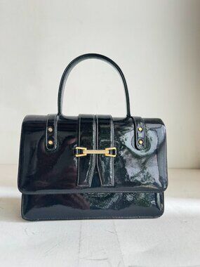 Vintage 60s Jeno of Spain Patent Leather Handbag